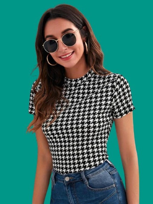 Kashonaa Casual Printed Women Black, White Top