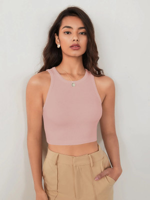 METRONAUT Casual Self Design Women Pink Top