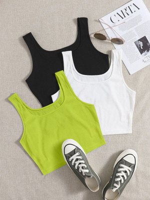 Berry Bird Casual Solid Women Orange Top