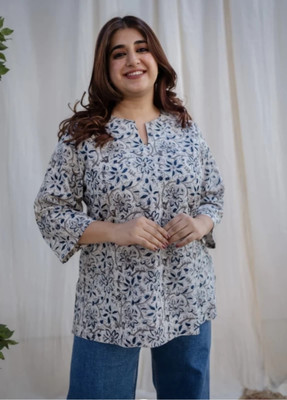 BIBHATSU Casual Floral Print Women Multicolor Top