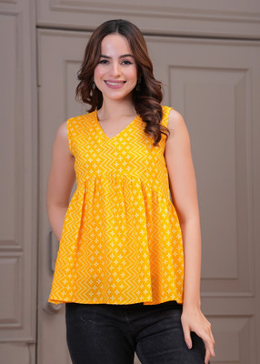 Divine Tatva Casual Printed Women Multicolor Top