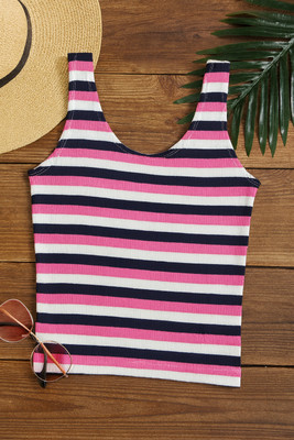 Shagun Fashion Party Solid Women Pink Top