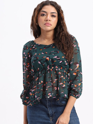 SZN Casual Printed Women Multicolor Top
