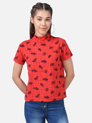KOTTY Casual Printed Women Red Top