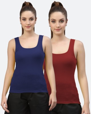 FBAR Casual Solid Women Blue, Maroon Top