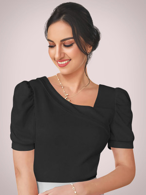 Kashonaa Casual Self Design Women Black Top