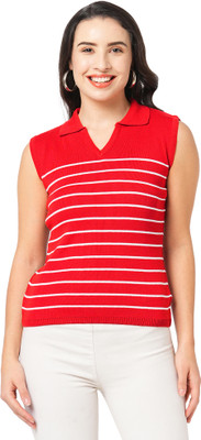 GO.4.IT Casual Striped Women Red Top