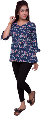 AMORE CREATION Casual Printed Women Multicolor Top