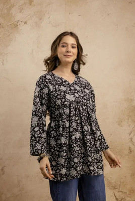 Anvi creation Casual Printed Women Multicolor Top