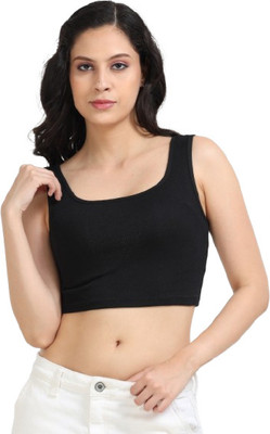 Chroma Style Casual Solid Women Black Top
