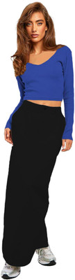 THE BLAZZE Casual Solid Women Dark Blue Top