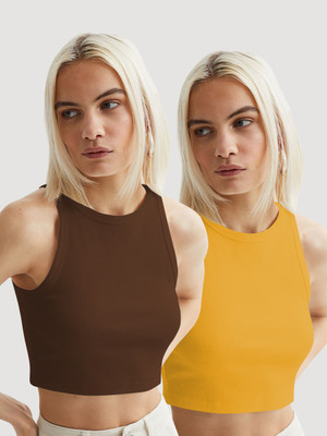 CILIMILI Casual Self Design Women Brown Top