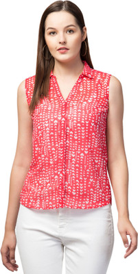 RIHANI FAB Casual Printed Women Pink Top