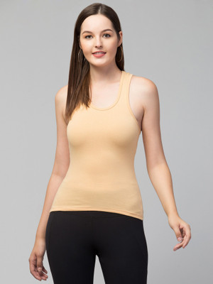 Topster Casual Solid Women Beige Top