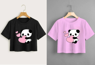 Lukonn Casual Printed Women Black, Purple Top