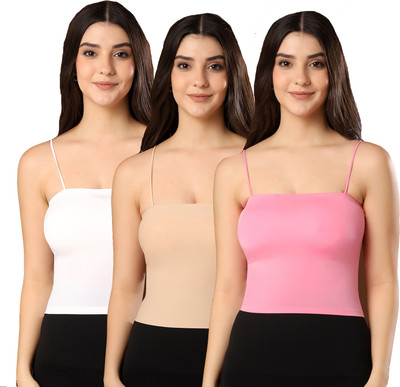 Paavki Casual Solid Women White, Beige, Pink Top