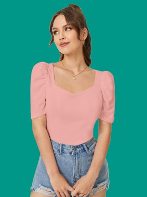 Dream Beauty Fashion Casual Solid Women Pink Top