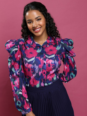 Tokyo Talkies Casual Printed Women Multicolor Top