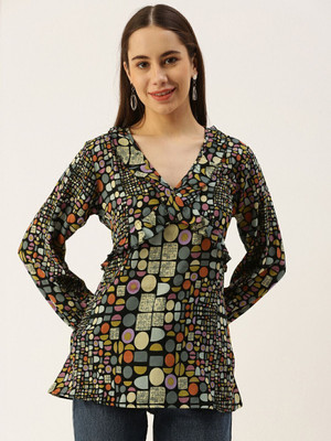 VYMO Casual Printed Women Multicolor Top
