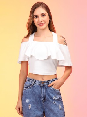 Globus Casual Solid Women White Top