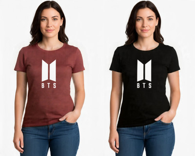 Blueribon Casual Printed Women Black, Maroon Top