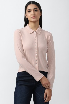 VAN HEUSEN Casual Solid Women Pink Top