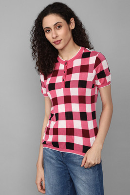 Allen Solly Casual Checkered Women Multicolor Top