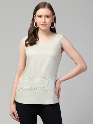 RIHANI FAB Casual Solid Women Beige Top