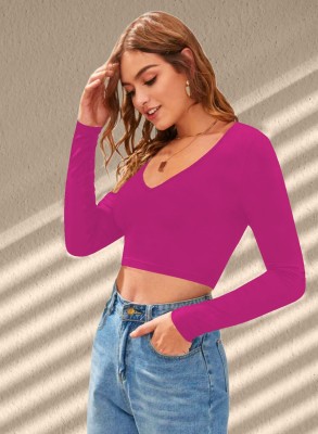 Dream Beauty Fashion Casual Solid Women Pink Top