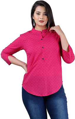 NITYATRENDZ Casual Printed Women Pink Top