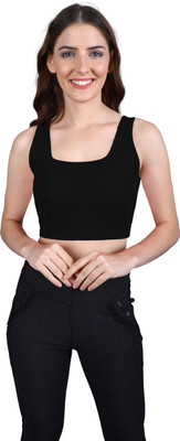 THE BLAZZE Casual Solid Women Black Top