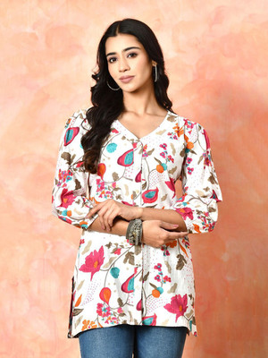 Sangria Casual Printed Women Multicolor Top