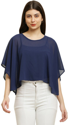 mila moda Georgette Poncho