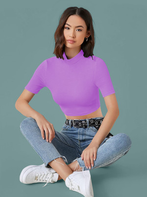 Dream Beauty Fashion Casual Solid Women Purple Top