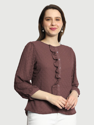 Prettify Casual Self Design Women Multicolor Top