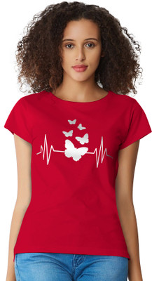 Shoponbit Casual Printed Women Red Top