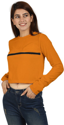 ROARERS Casual Color Block Women Yellow Top