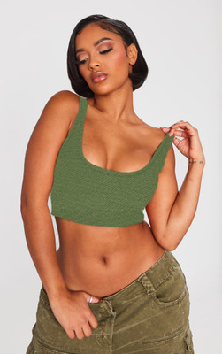 jovo Casual Self Design Women Light Green Top