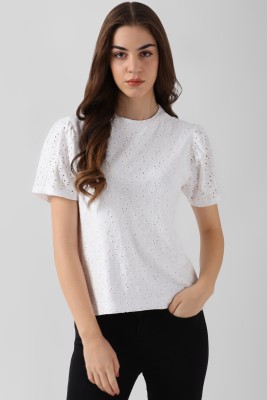 VAN HEUSEN Casual Solid Women White Top