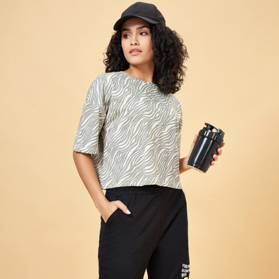 Ajile By Pantaloons Casual Solid Women Grey Top