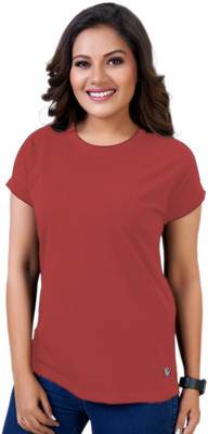 SayliProduct Casual Solid Women Red Top