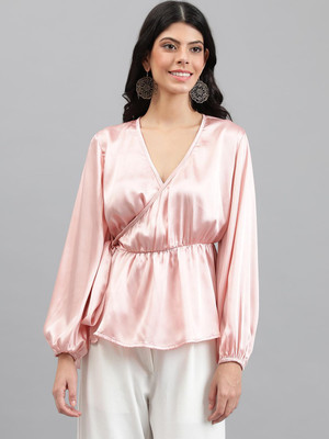 KOTTY Casual Solid Women Pink Top