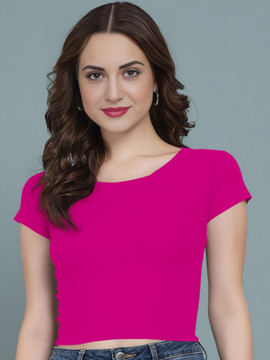 Kashonaa Casual Solid Women Pink Top