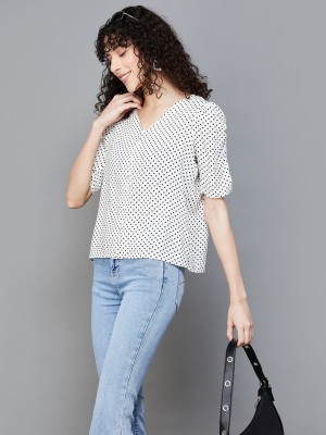 Fame Forever by Lifestyle Casual Printed Women White, Black Top