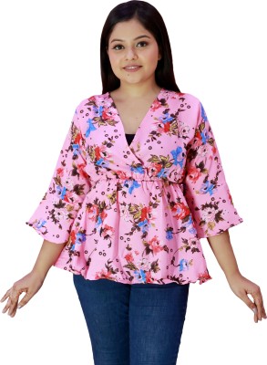 Louis World Casual Printed Women Pink Top