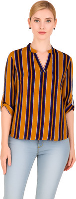 BoheeWohee Casual Striped Women Multicolor Top