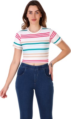 VIVIDH CREATIONS Casual Striped Women Multicolor Top