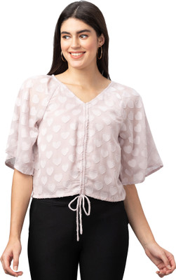 Globus Casual Self Design Women Pink Top