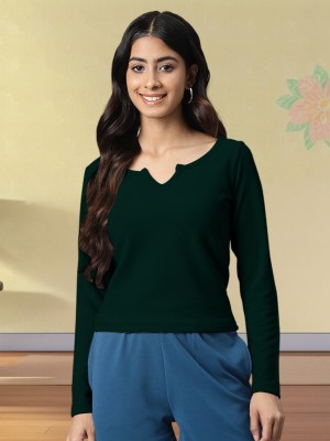 Dream Beauty Fashion Casual Solid Women Green Top