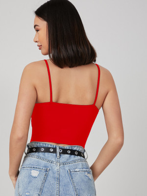 Aahwan Casual Solid Women Red Top